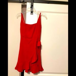 Little red ruffle dress - Amazon